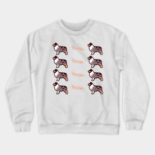 Australian shepherd dog cute pattern Crewneck Sweatshirt